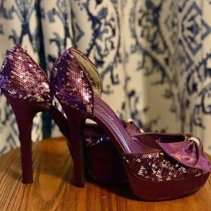 Allure NightMoves Starlight Purple Sequin Platform